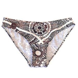 3/$20 NEW Kris Line Strappy Bikini Bottom Wood Accent Boho Tribal Medallion